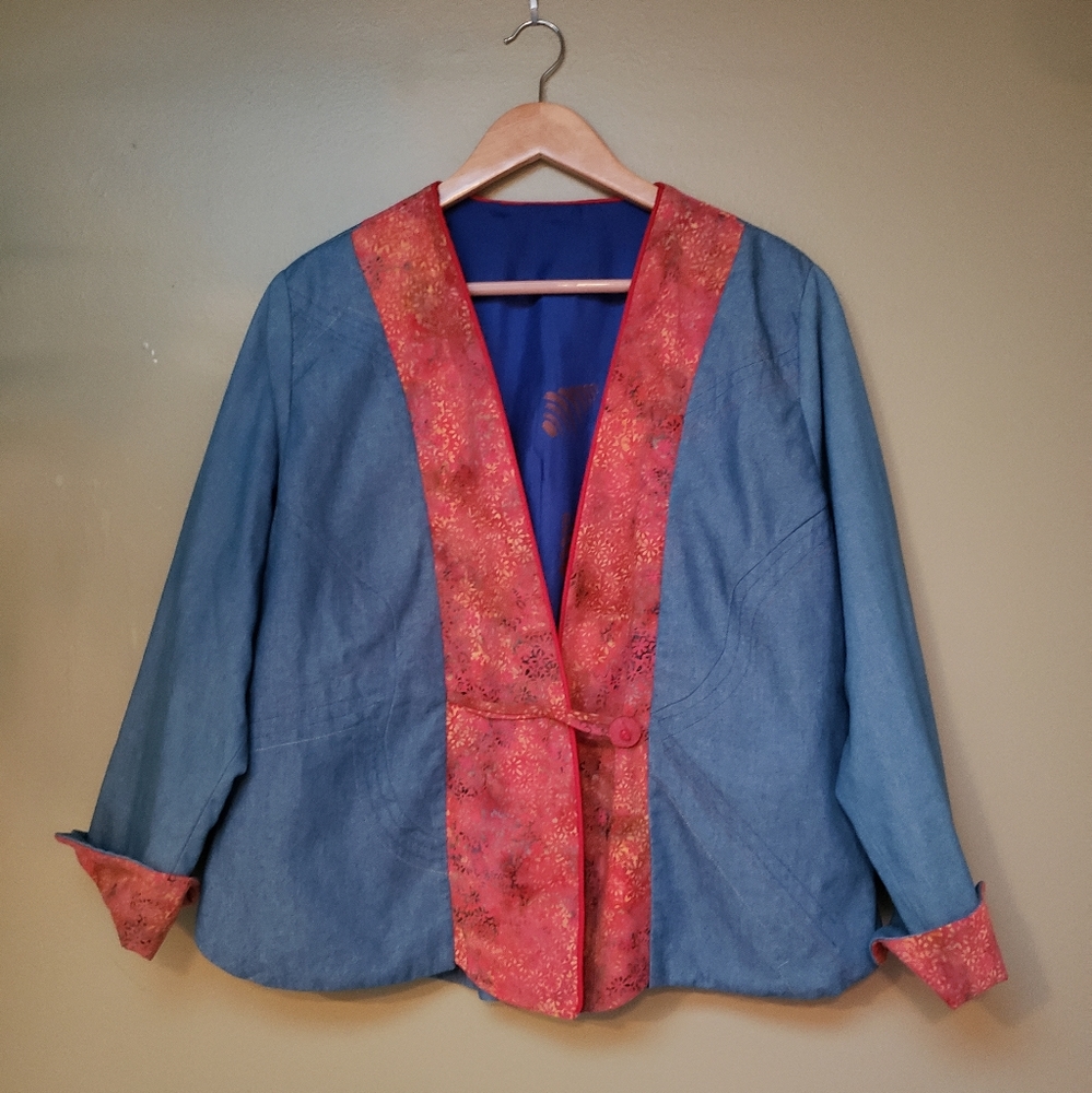 Custom Jacket with Silk Lining & Unique Stitching